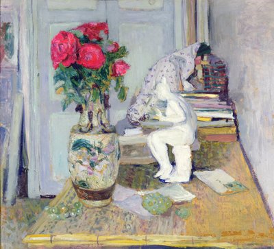 Statuette von Maillol und Rote Rosen, ca. 1903-05 von Edouard Vuillard